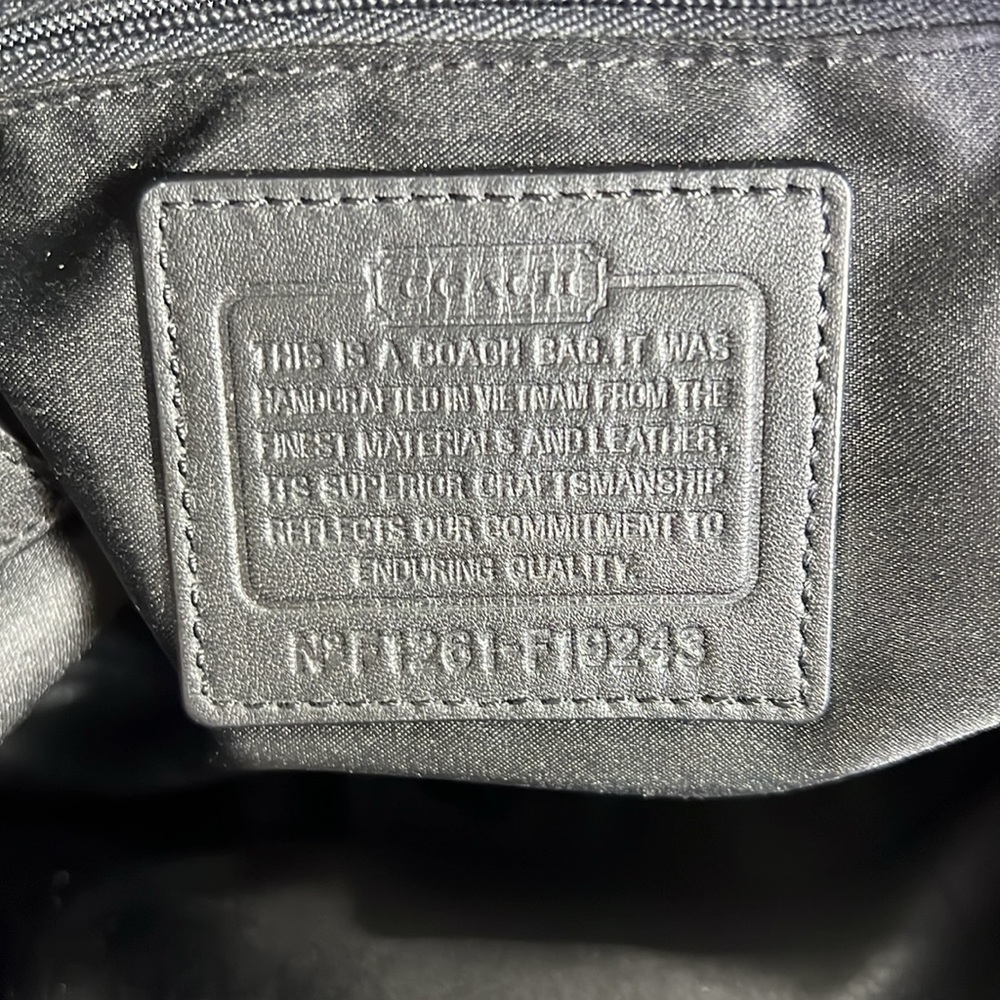 Coach Black Leather Satchel with Gold Hardware - Picture 11 of 13